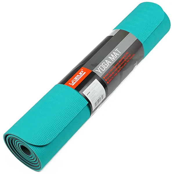 Exercise Yoga Mat TPE 6mm Double Color - Green/Black